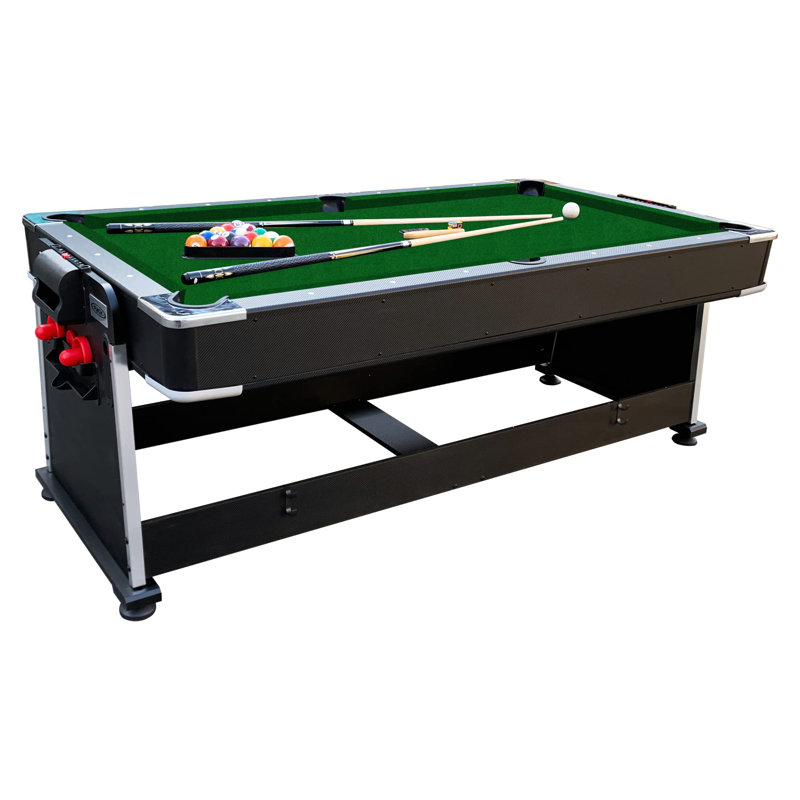 RACK Pool Tables Rack Triad 7foot 3in1 Multi Game Swivel Billiard
